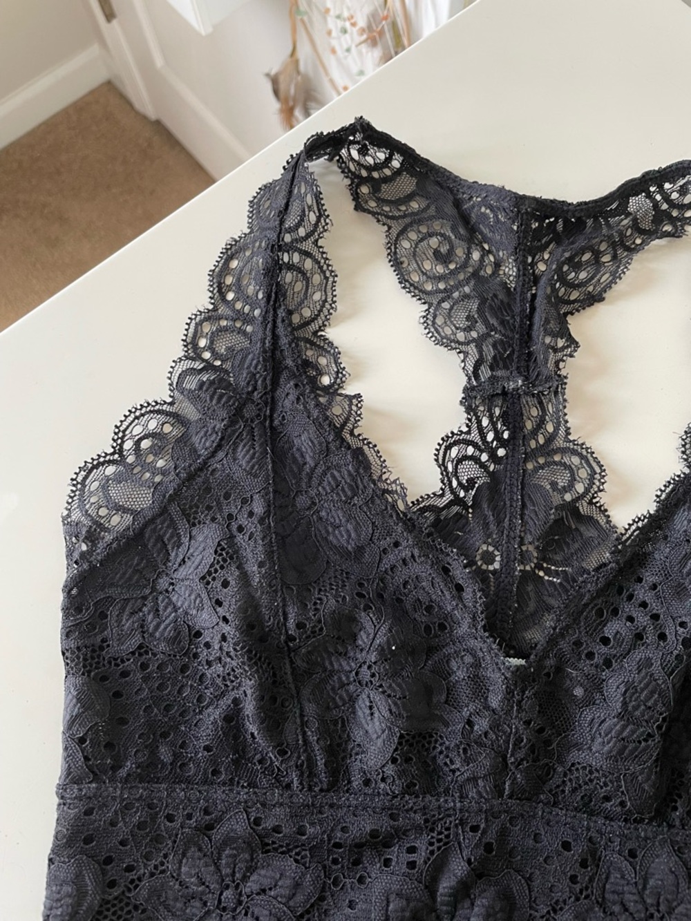 Kimchi Blue Black Lace Halter Bralette - Picture 2 of 5